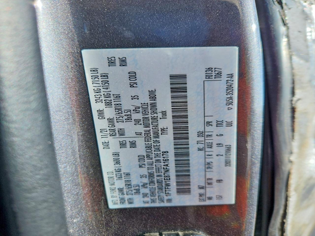 2022 FORD F150 SUPERCREW photo 23
