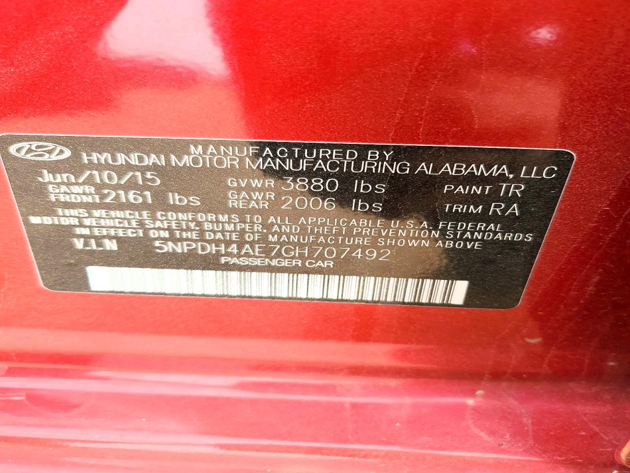 2016 HYUNDAI ELANTRA SE photo 23