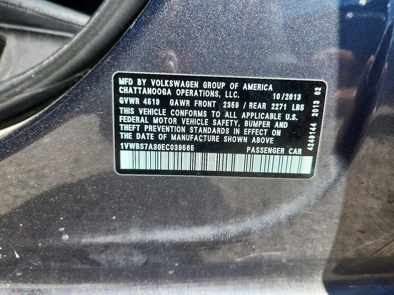 2014 VOLKSWAGEN PASSAT SE photo 37
