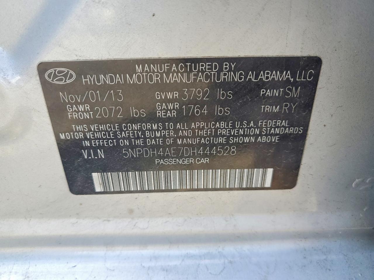 2013 HYUNDAI ELANTRA LIMITED photo 12