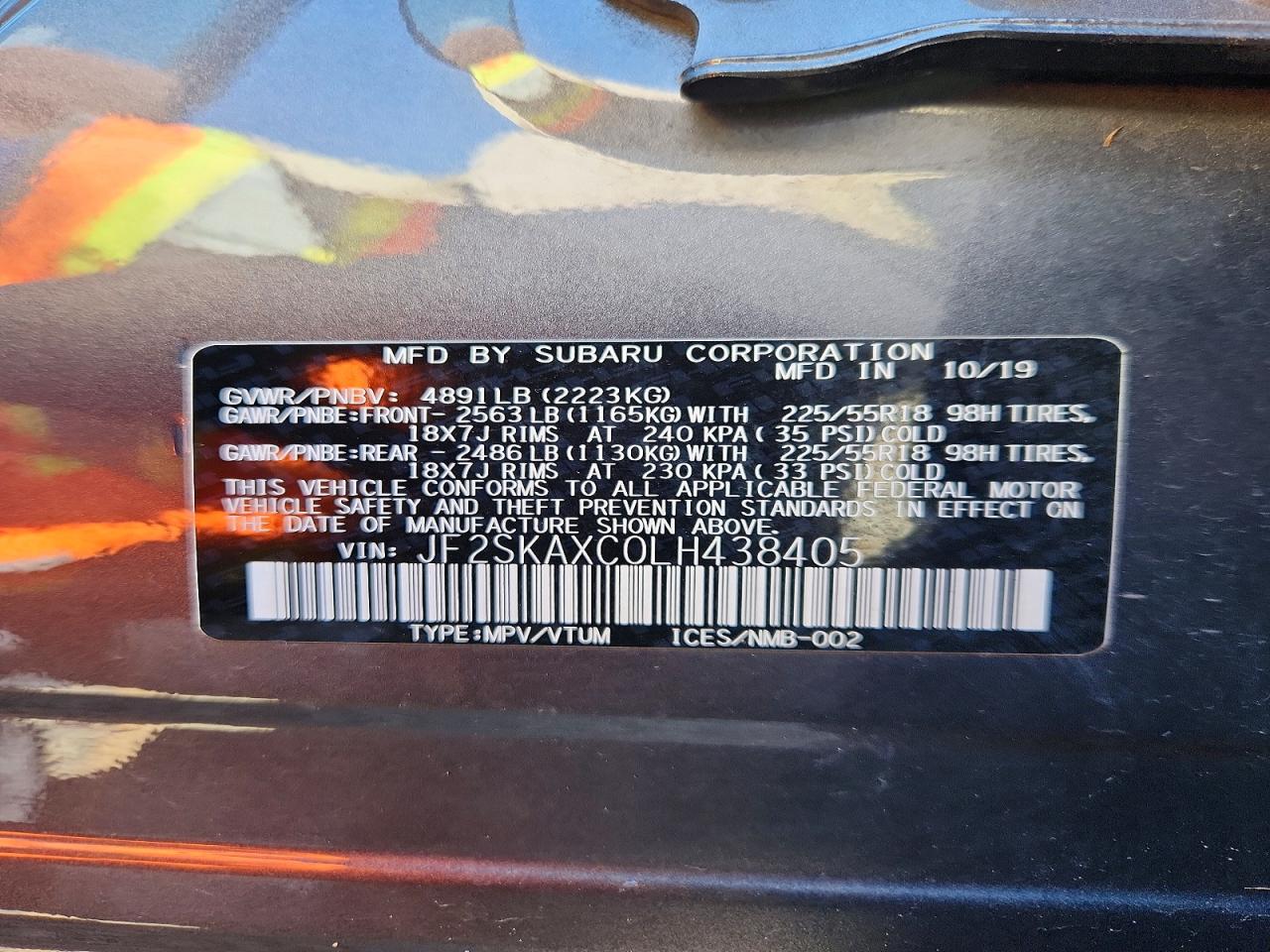 2020 SUBARU FORESTER TOURING photo 14