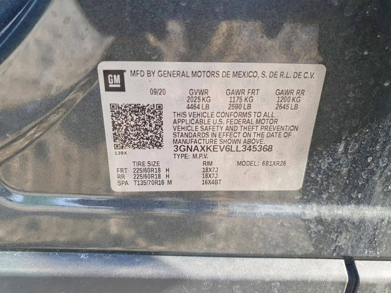 2020 CHEVROLET EQUINOX LT photo 25