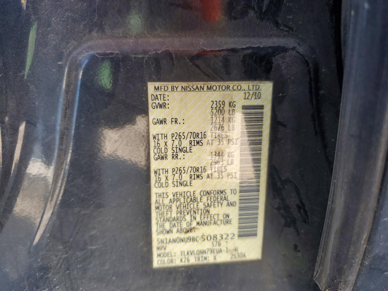 2011 NISSAN XTERRA X photo 25