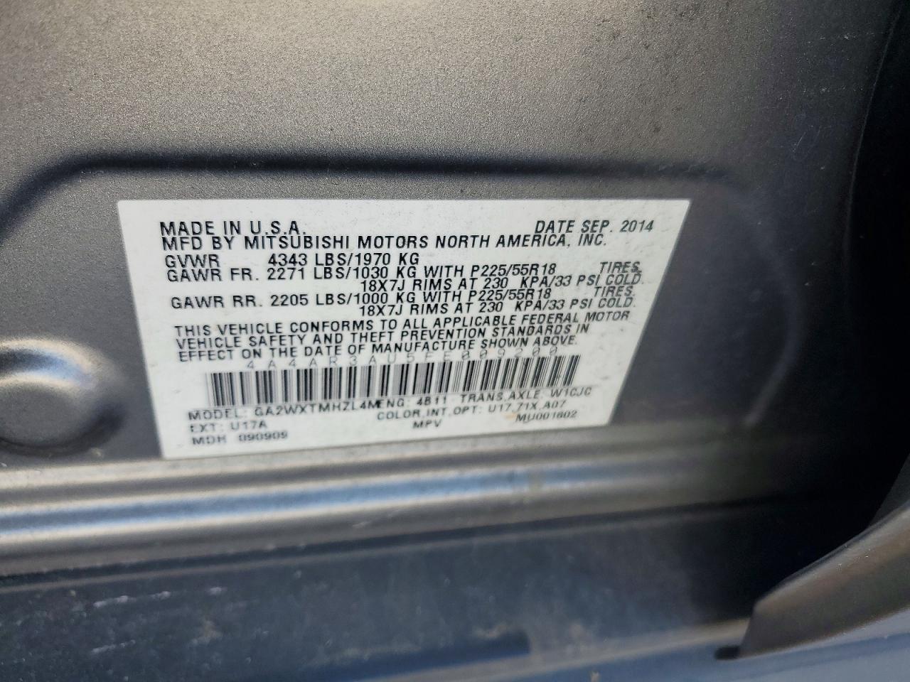 2015 MITSUBISHI OUTLANDER SPORT ES photo 23