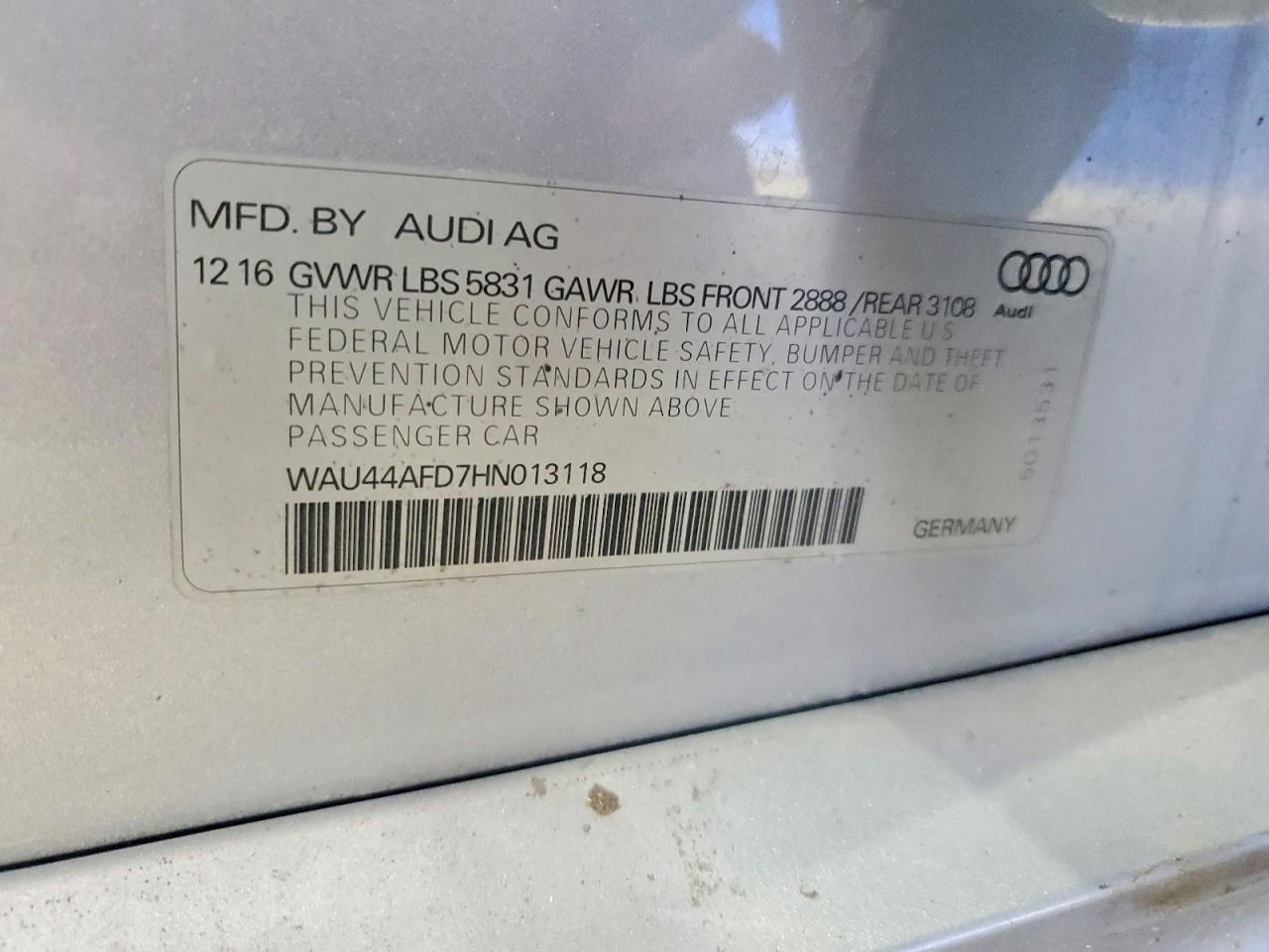 2017 AUDI A8 L QUATTRO photo 23