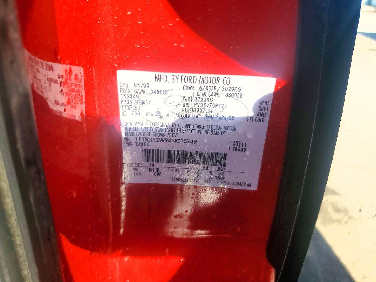 2004 FORD F150 photo 34