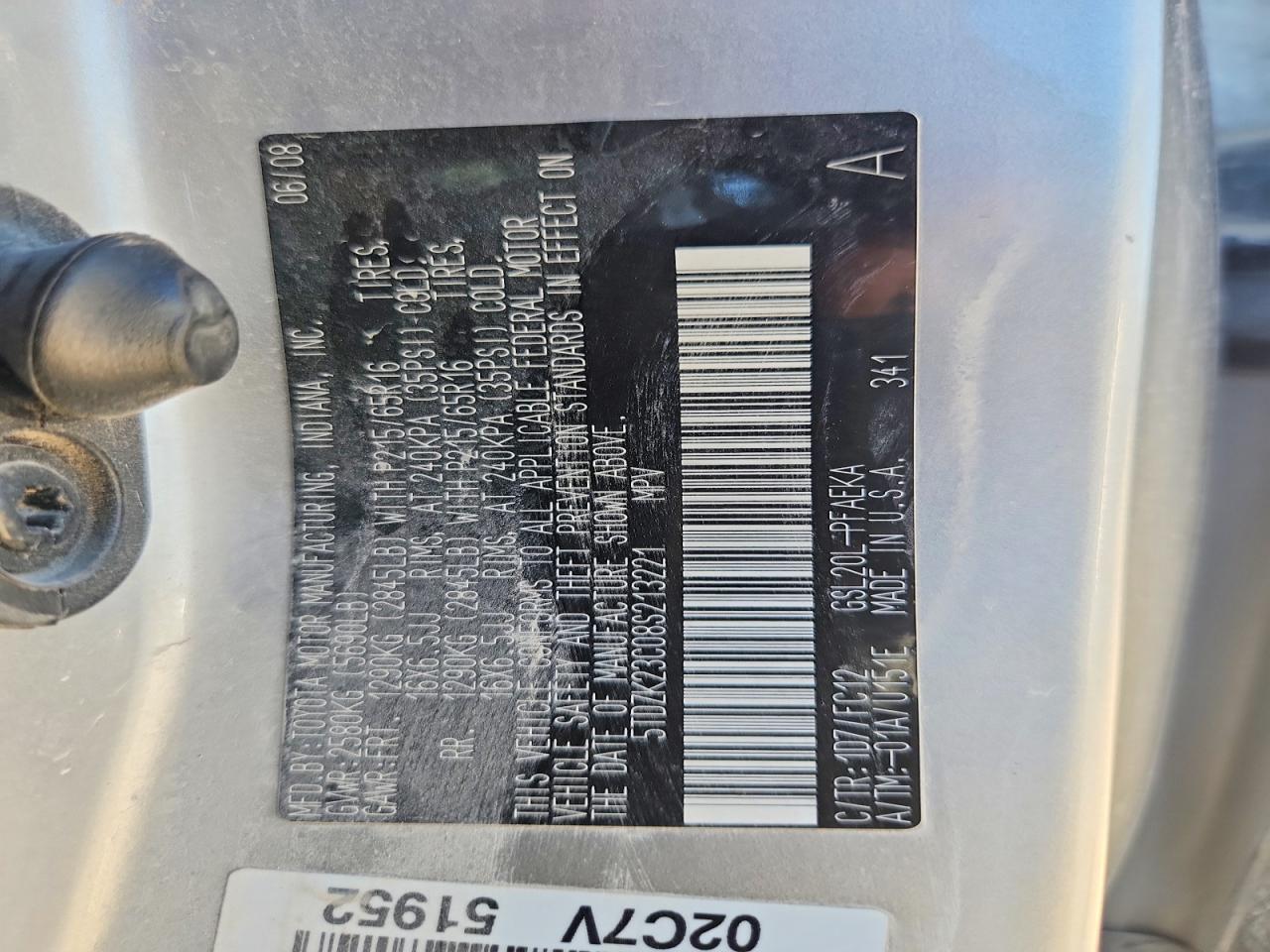 2008 TOYOTA SIENNA LE 7-PASSENGER photo 13