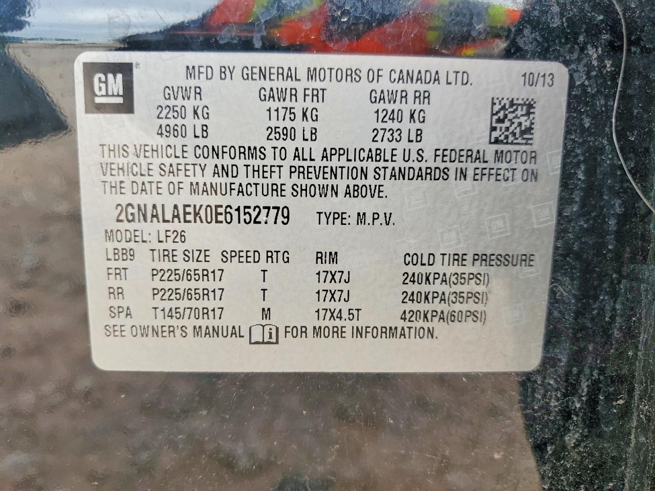 2014 CHEVROLET EQUINOX LS photo 37