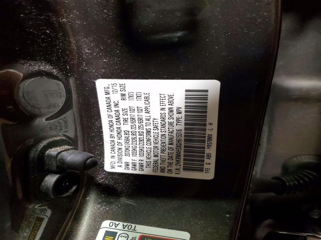 2016 HONDA CR-V EX photo 40