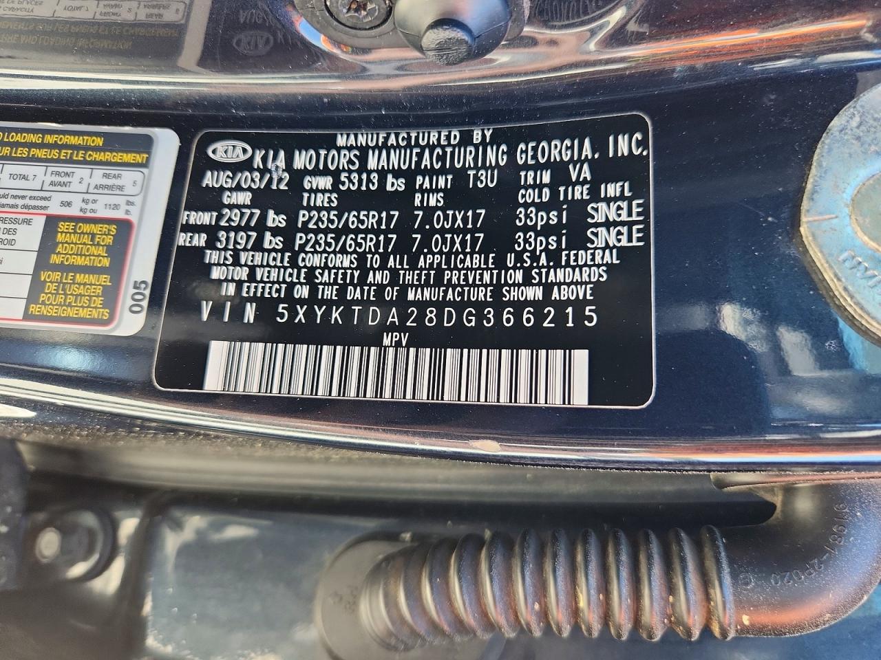 2013 KIA SORENTO LX photo 40