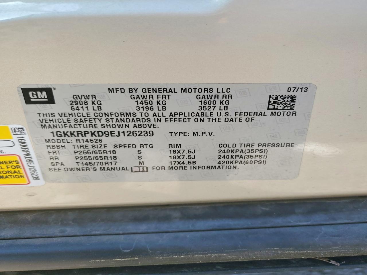 2014 GMC ACADIA SLE photo 37