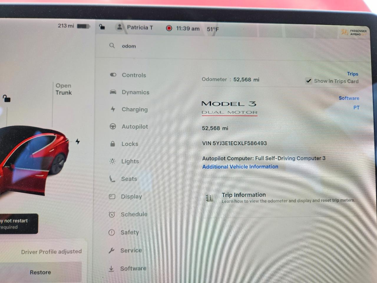 2020 TESLA MODEL 3 photo 9