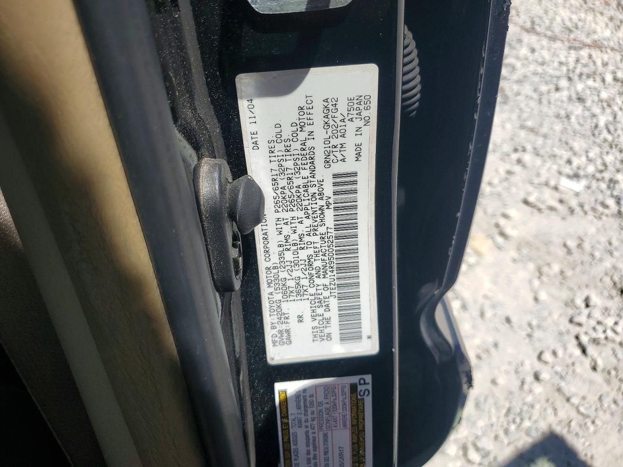 2005 TOYOTA 4RUNNER SR5 photo 25
