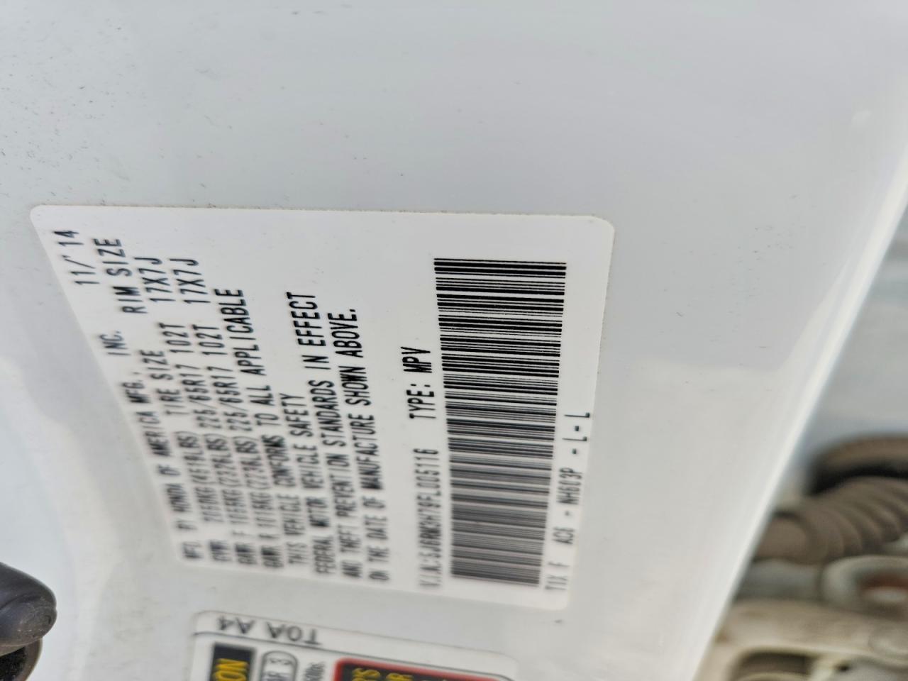 2015 HONDA CR-V EXL photo 40