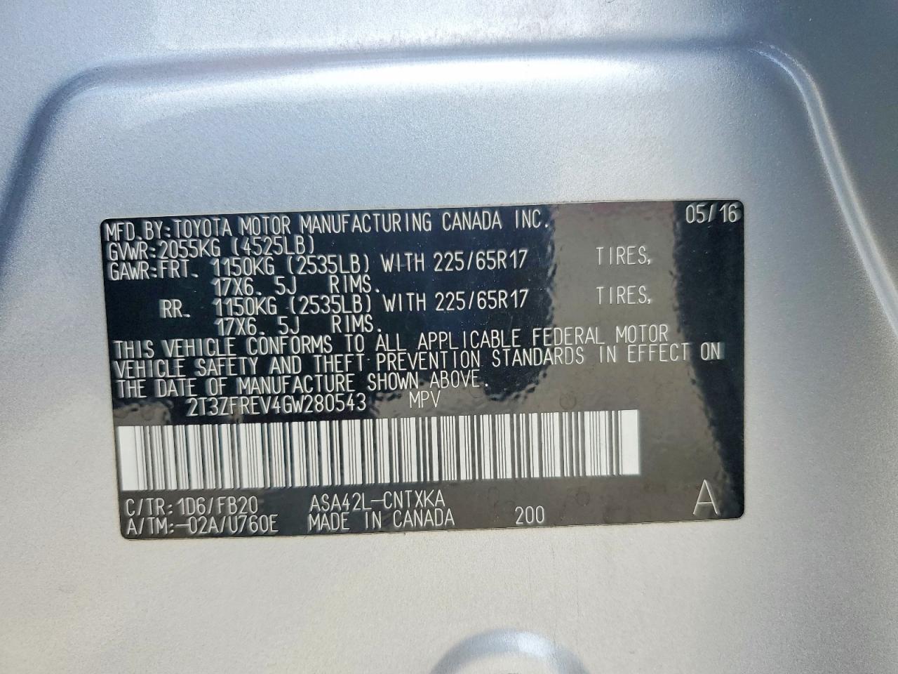 2016 TOYOTA RAV4 LE photo 37