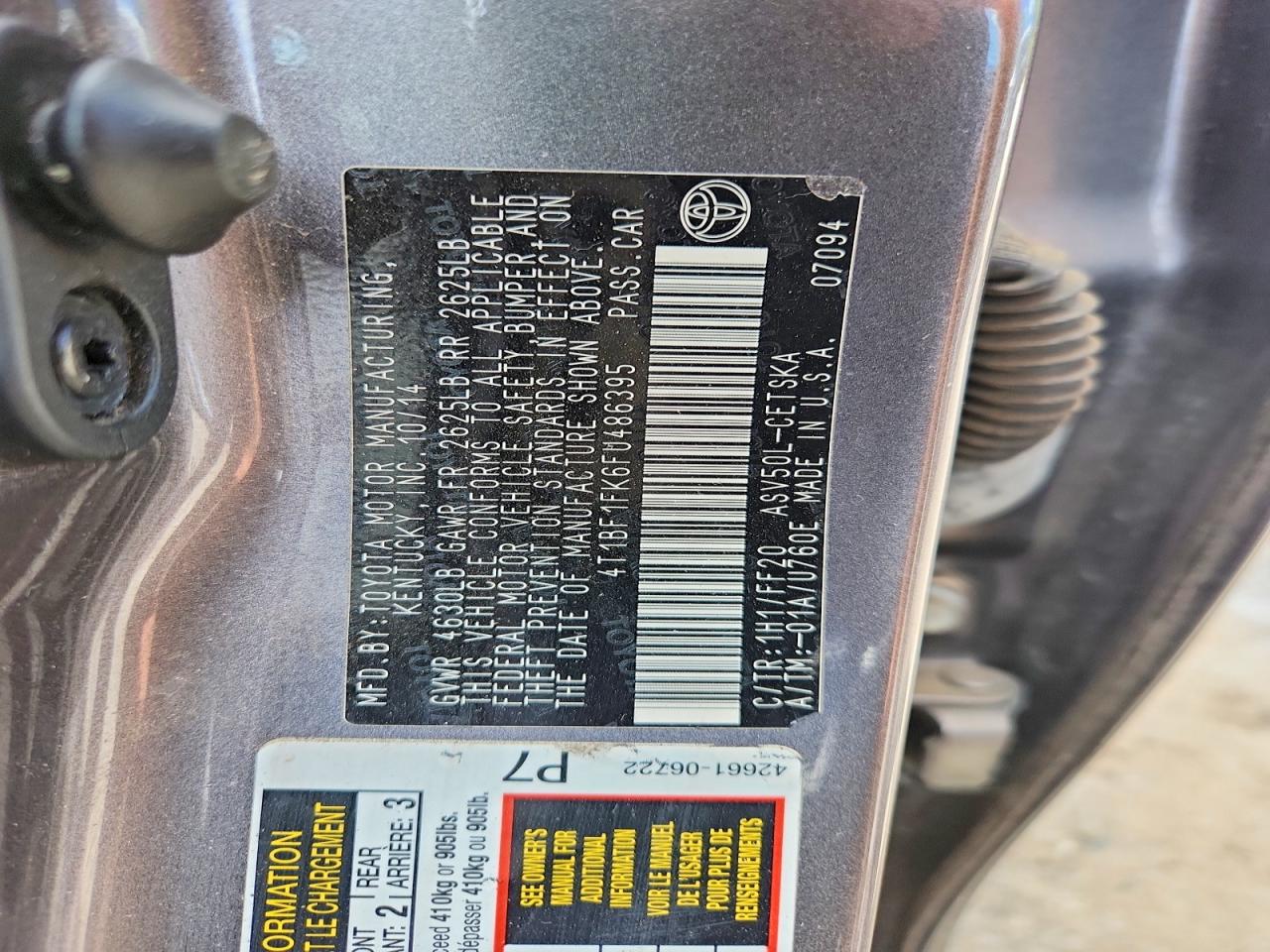 2015 TOYOTA CAMRY SE photo 13