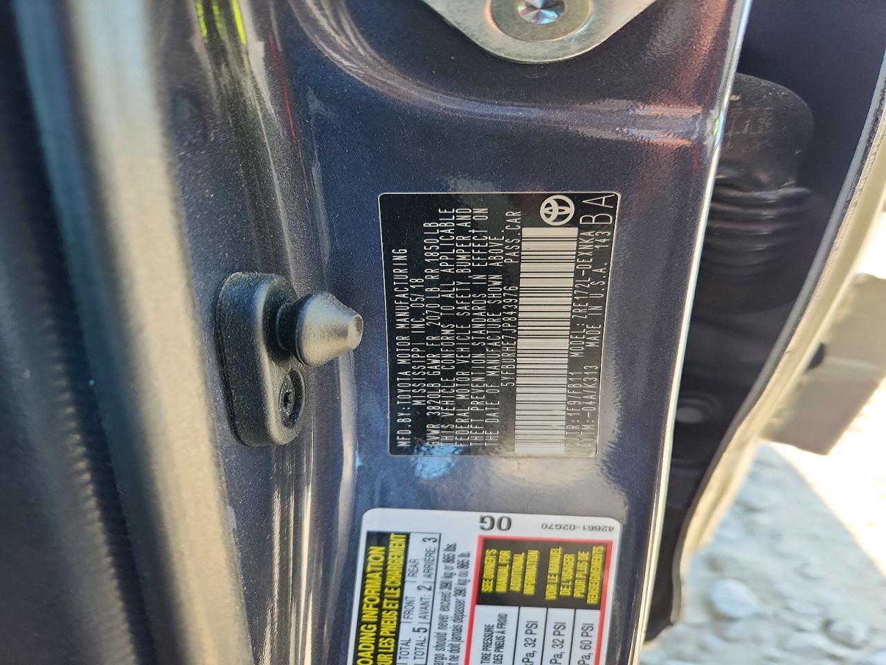 2018 TOYOTA COROLLA LE photo 37