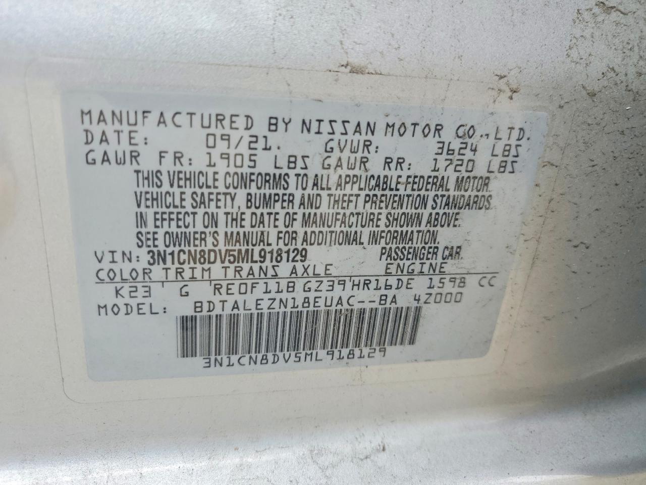 2021 NISSAN VERSA S photo 23
