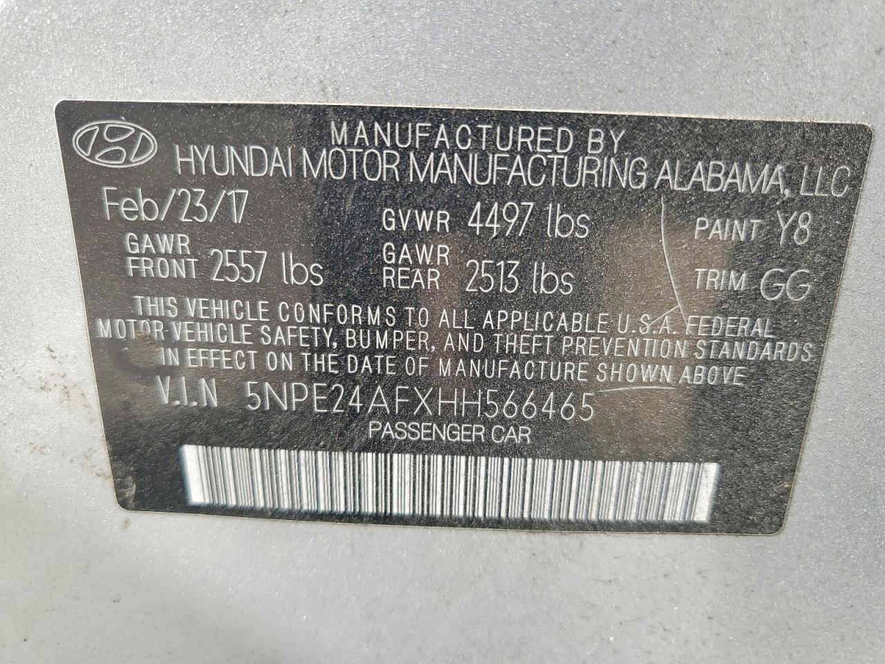 2017 HYUNDAI SONATA SE photo 25