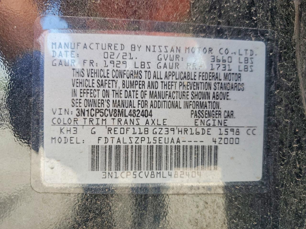 2021 NISSAN KICKS SV photo 25