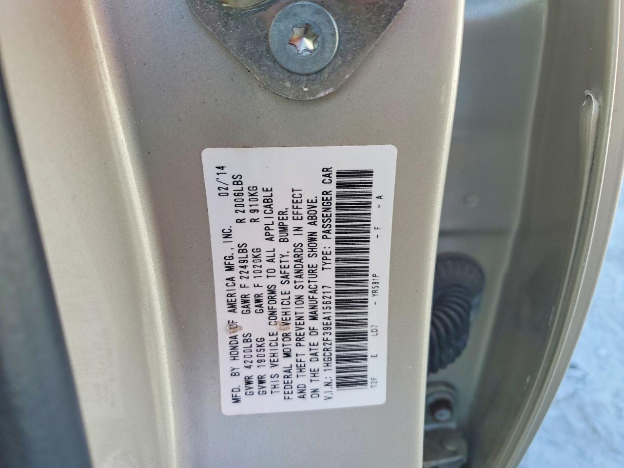 2014 HONDA ACCORD photo 34