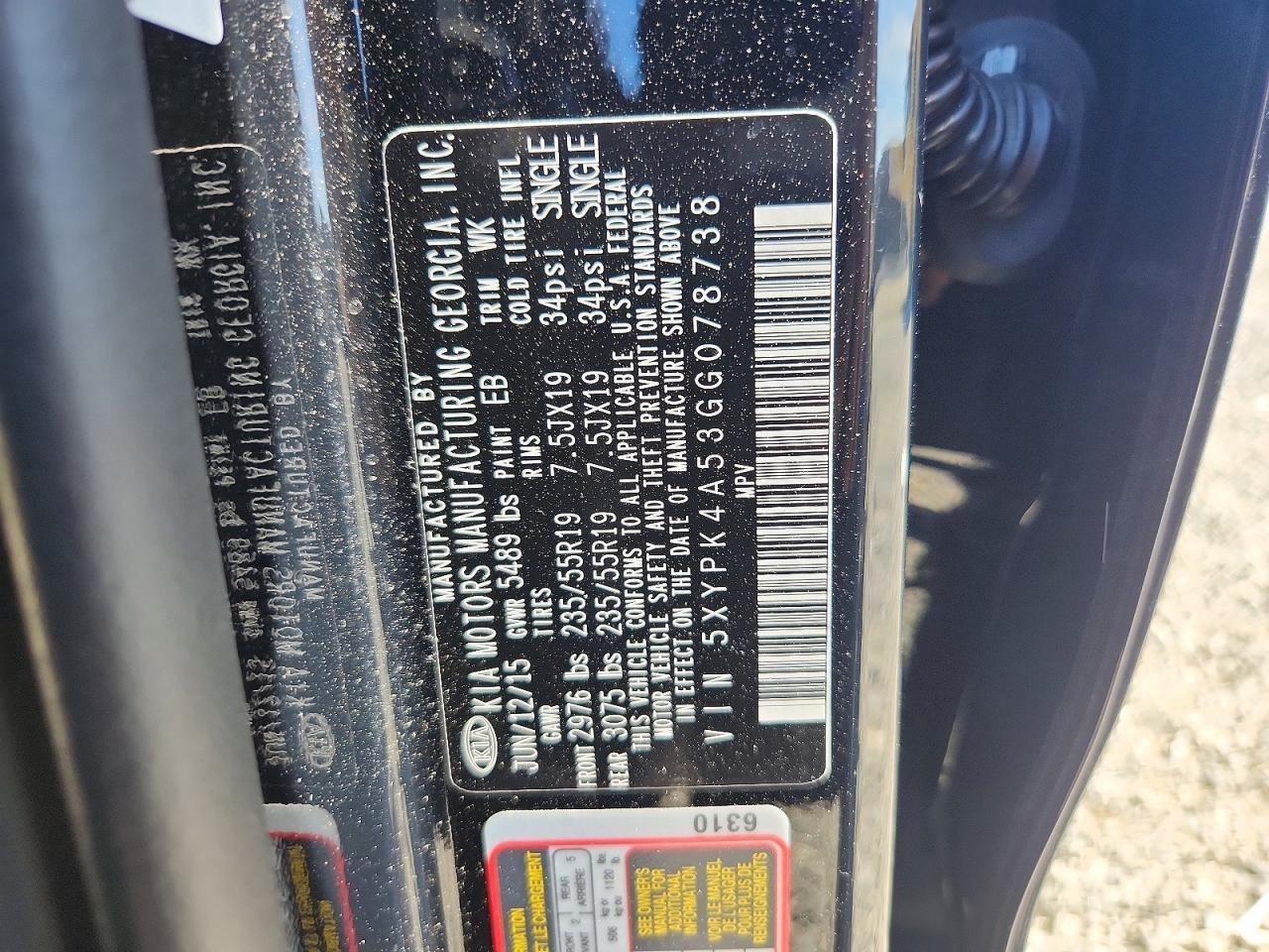 2016 KIA SORENTO photo 25