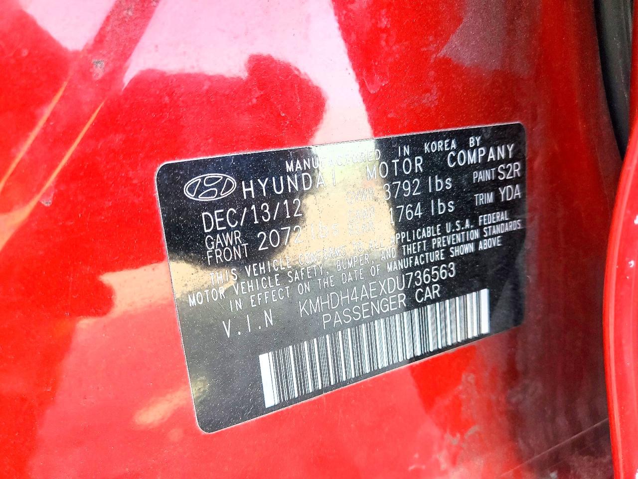 2013 HYUNDAI ELANTRA photo 23