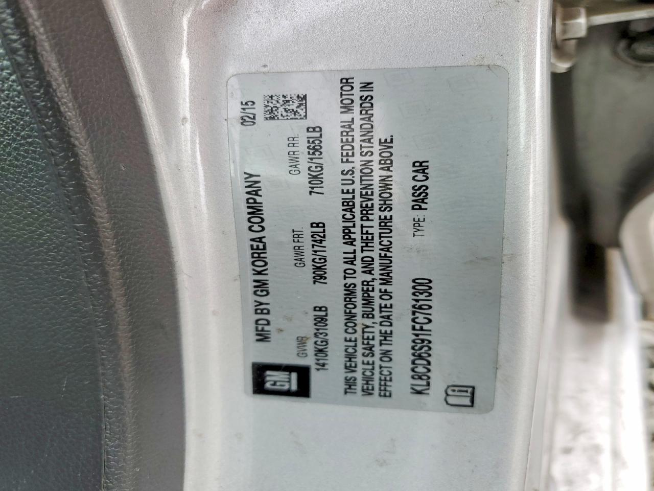 2015 CHEVROLET SPARK 1LT photo 25