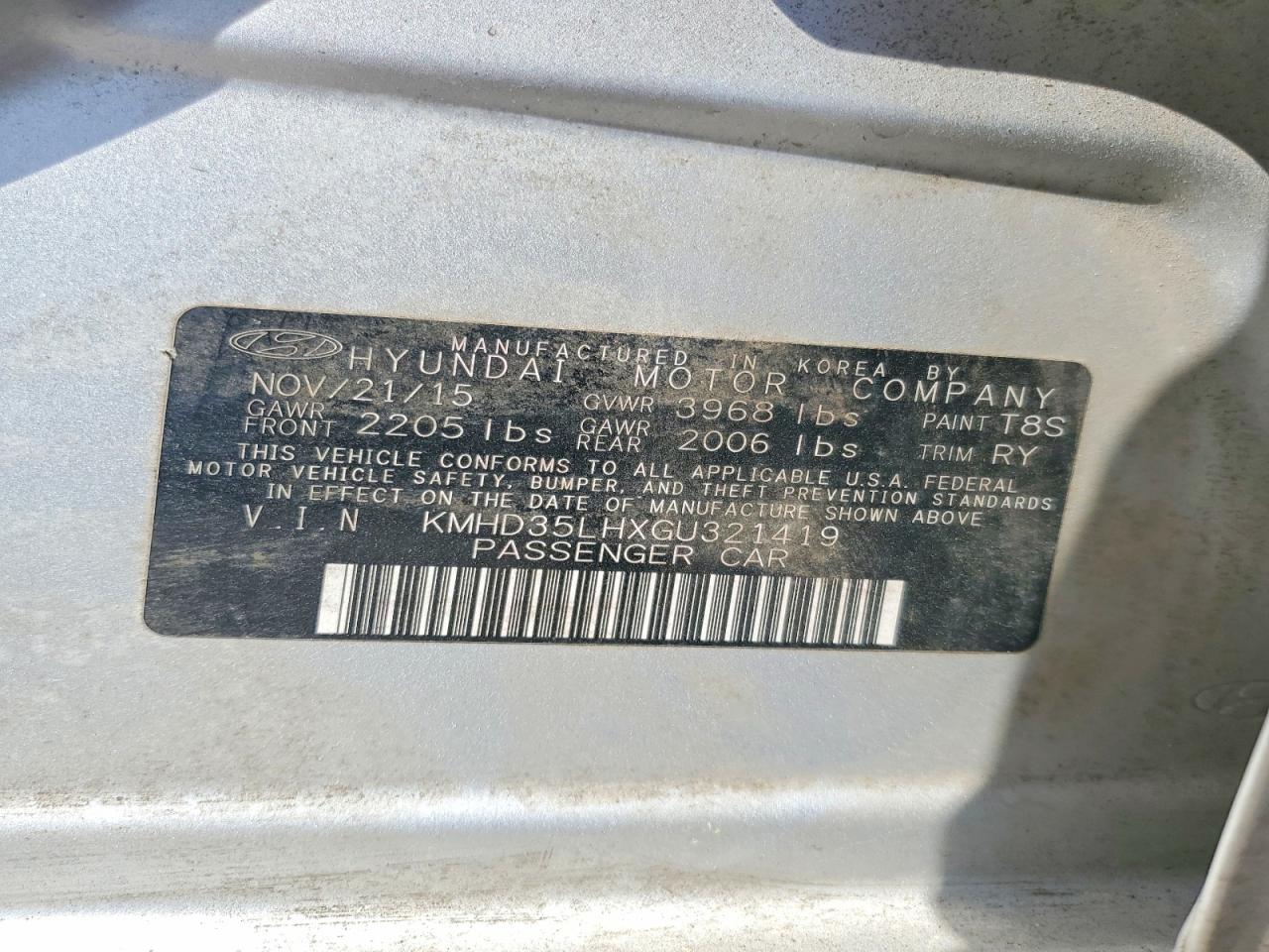 2016 HYUNDAI ELANTRA GT BASE photo 34