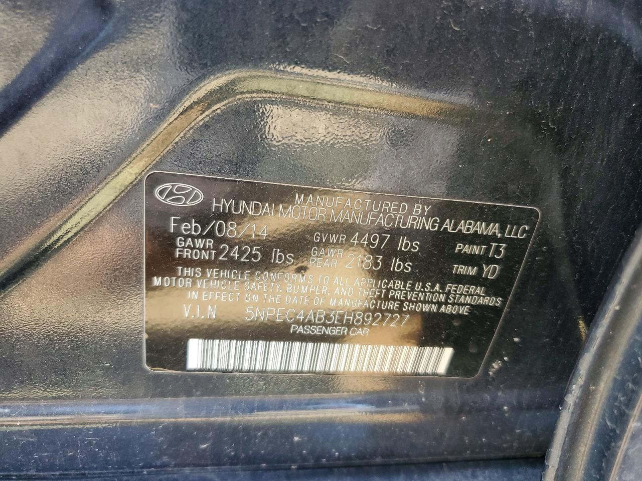2014 HYUNDAI SONATA LIMITED 2.0T photo 23