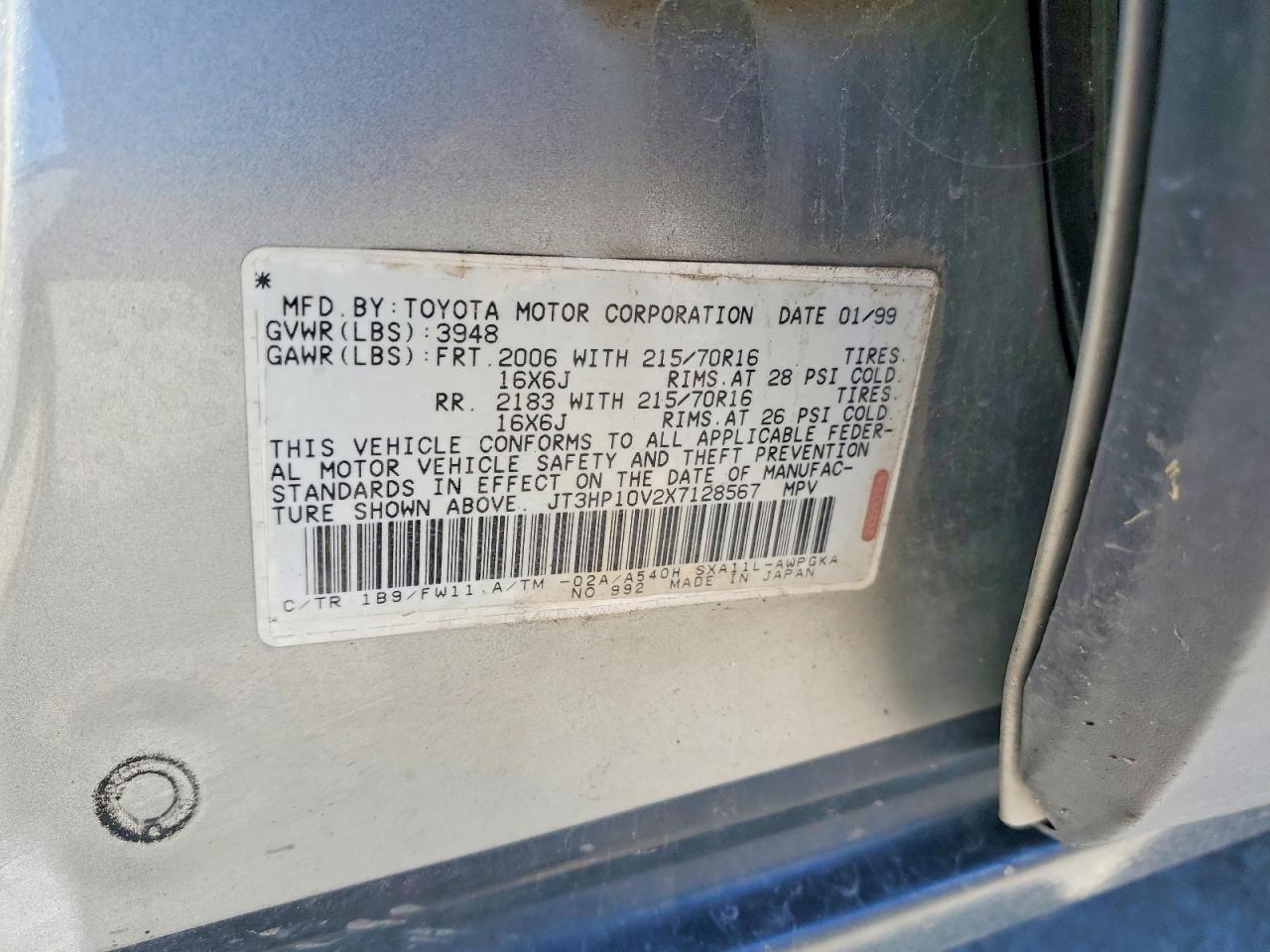 1999 TOYOTA RAV4 photo 27