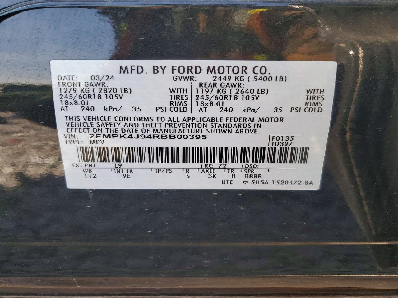 2024 FORD EDGE SEL photo 25