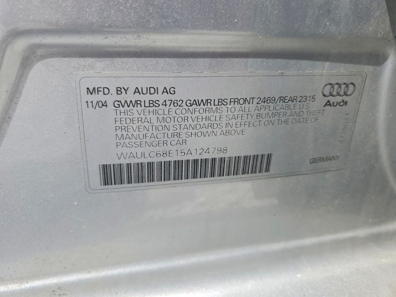 2005 AUDI A4 1.8T QUATTRO photo 23
