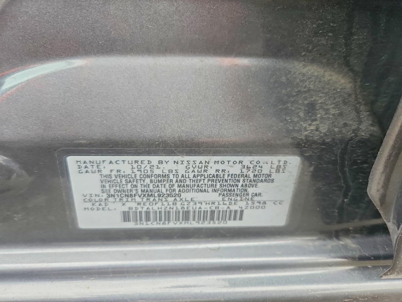 2021 NISSAN VERSA SR photo 25