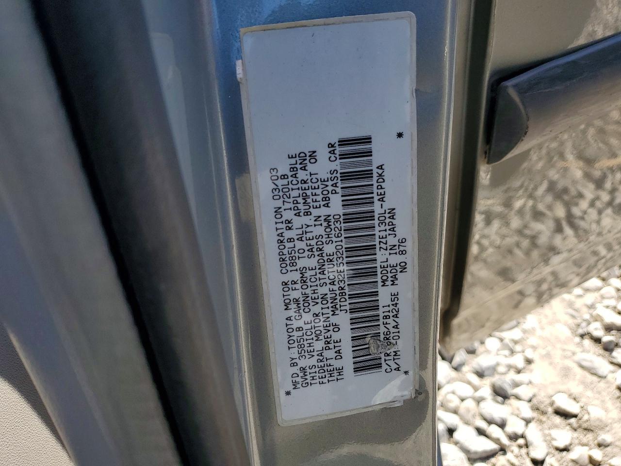 2003 TOYOTA COROLLA CE photo 37