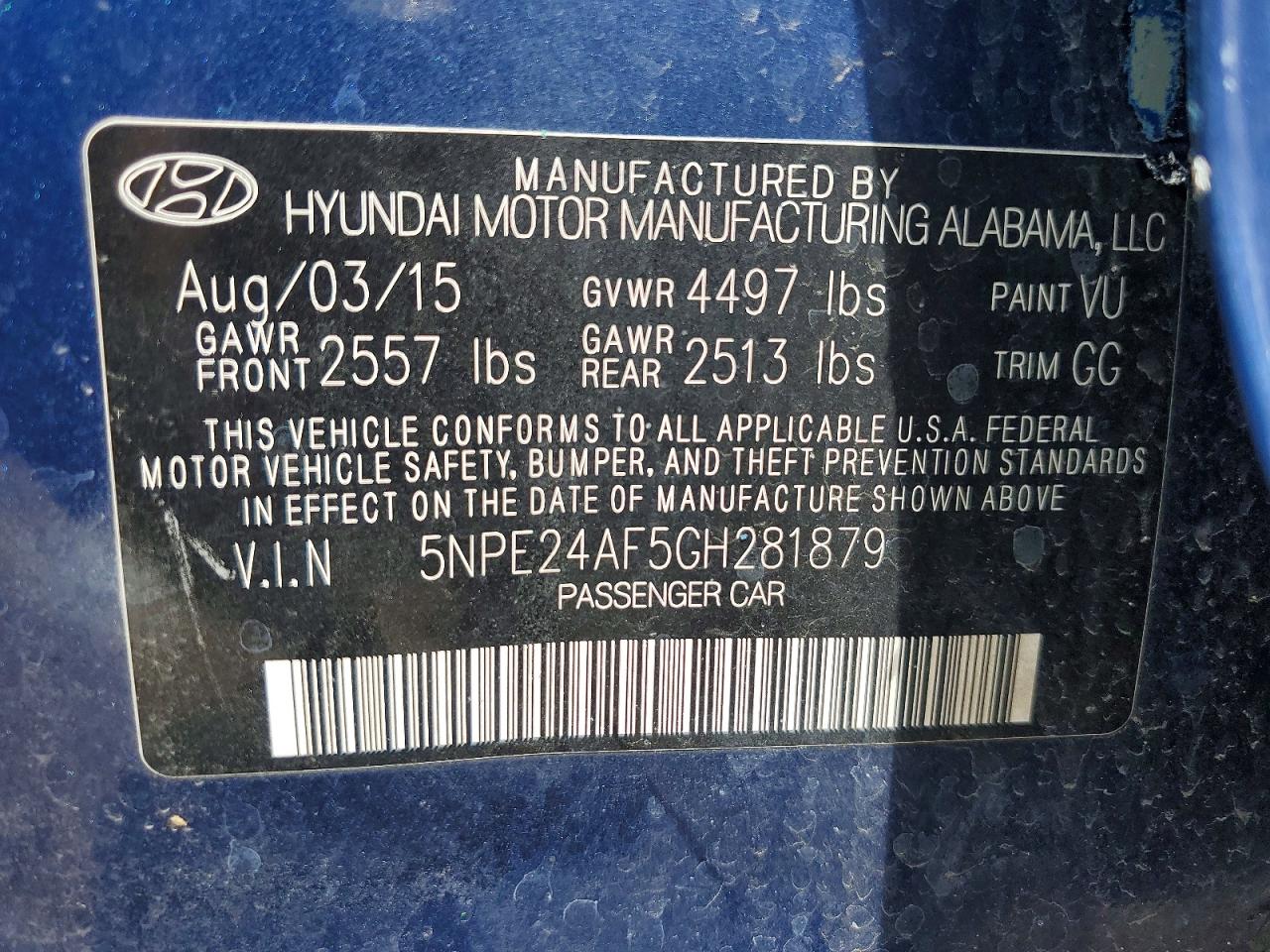 2016 HYUNDAI SONATA SE photo 25