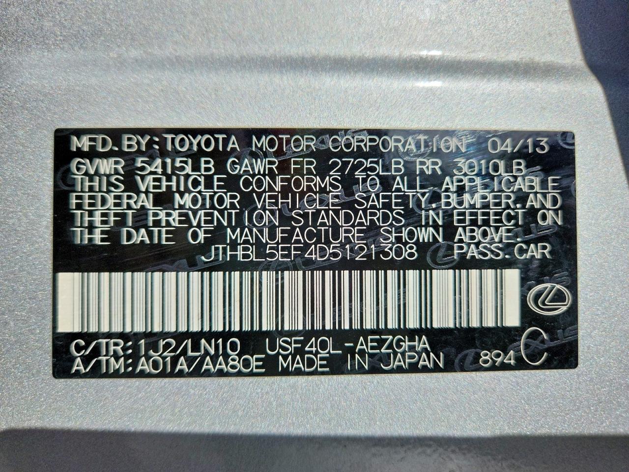 2013 LEXUS LS 460 photo 34