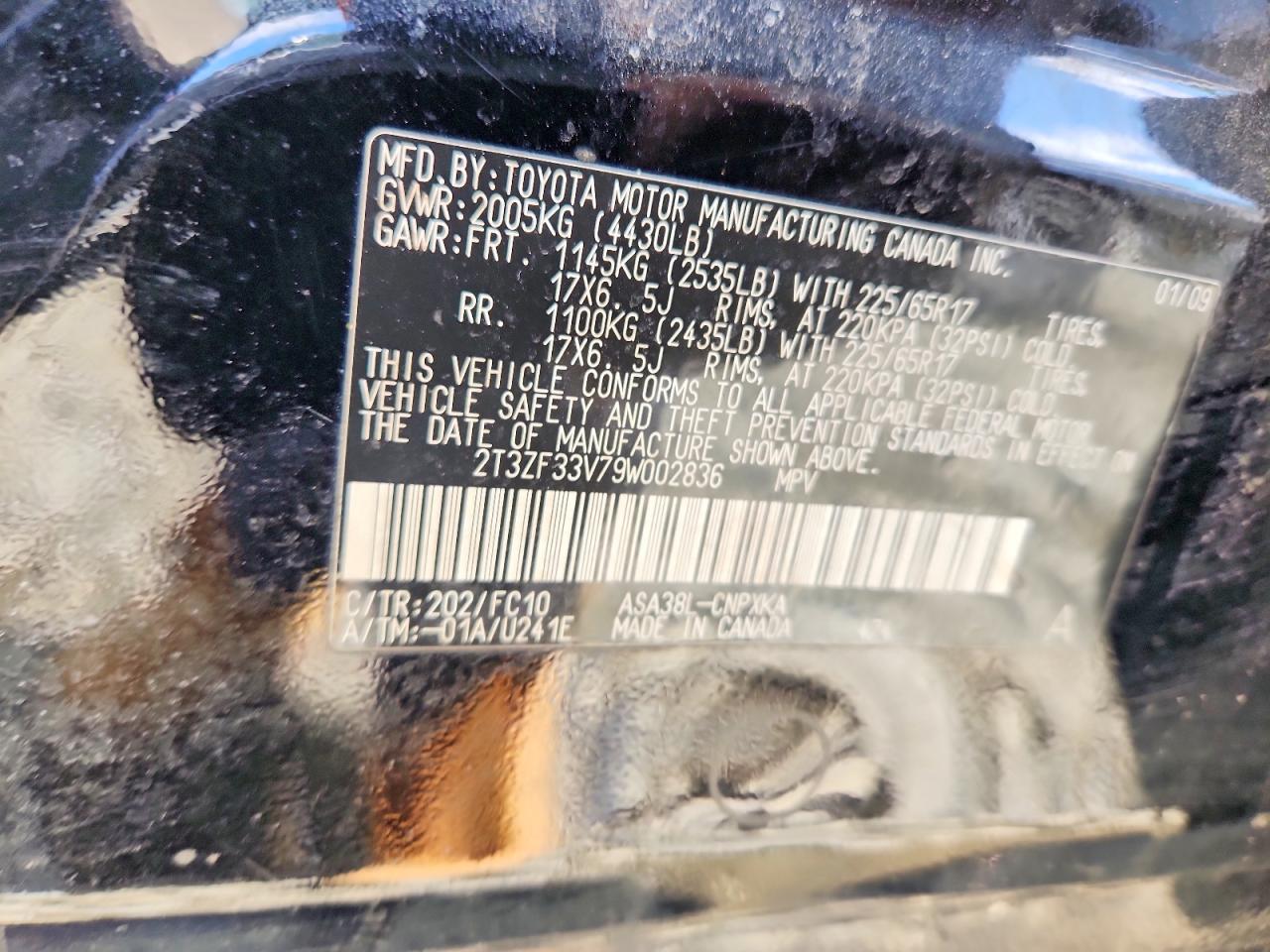 2009 TOYOTA RAV4 BASE photo 12
