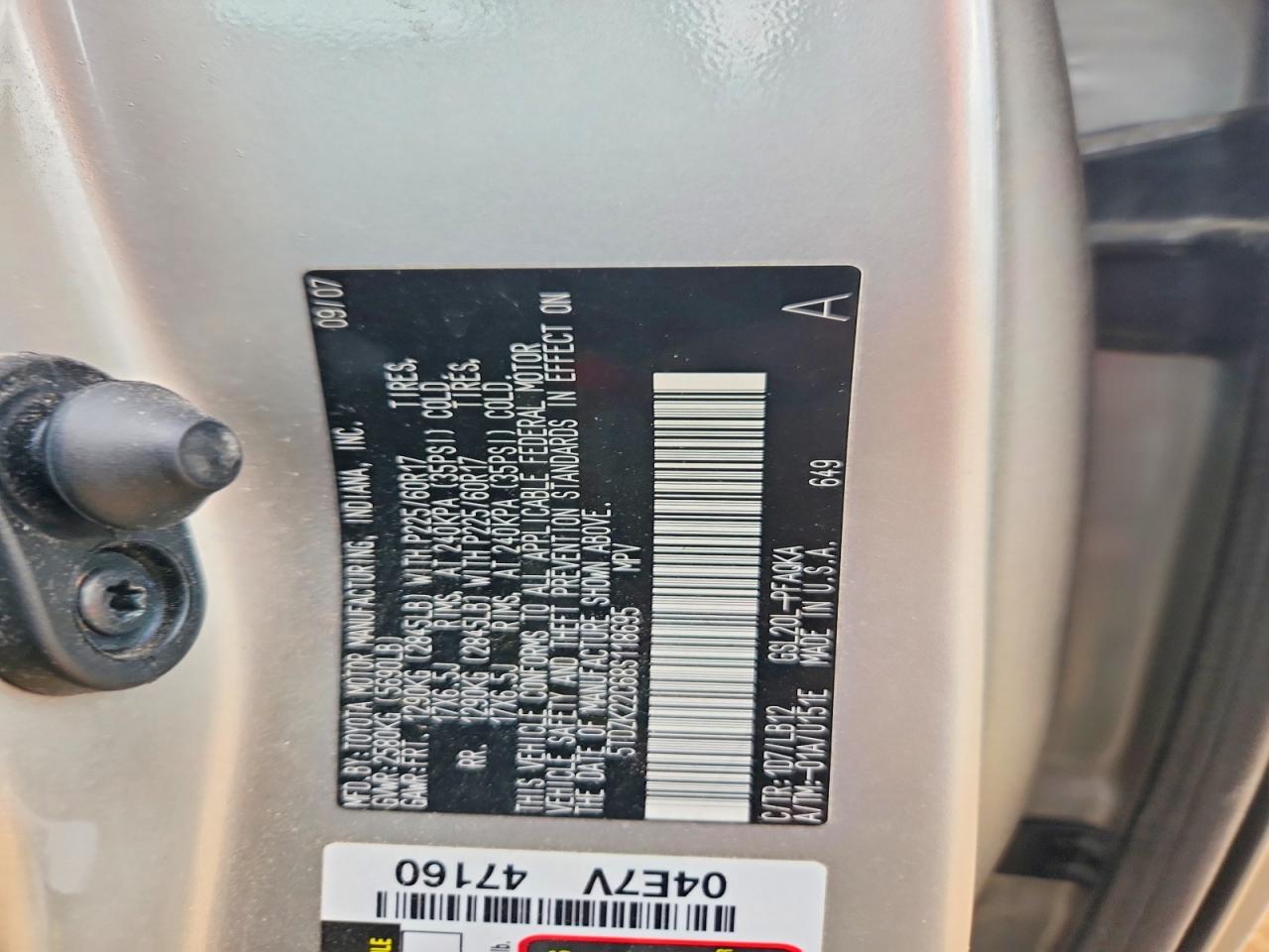 2008 TOYOTA SIENNA XLE photo 25