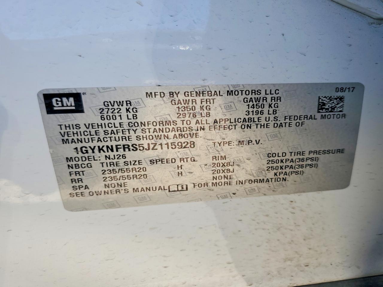 2018 CADILLAC XT5 PREMIUM LUXURY photo 13