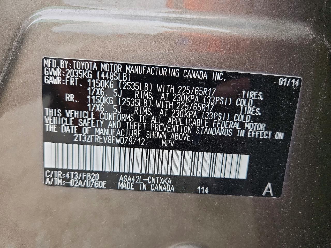 2014 TOYOTA RAV4 LE photo 40