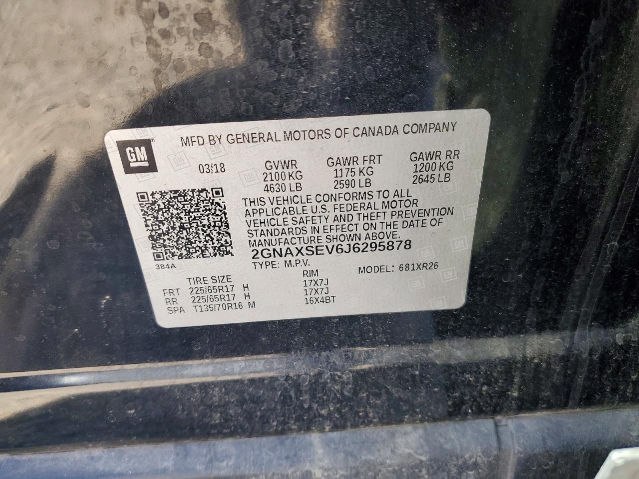 2018 CHEVROLET EQUINOX LT photo 34