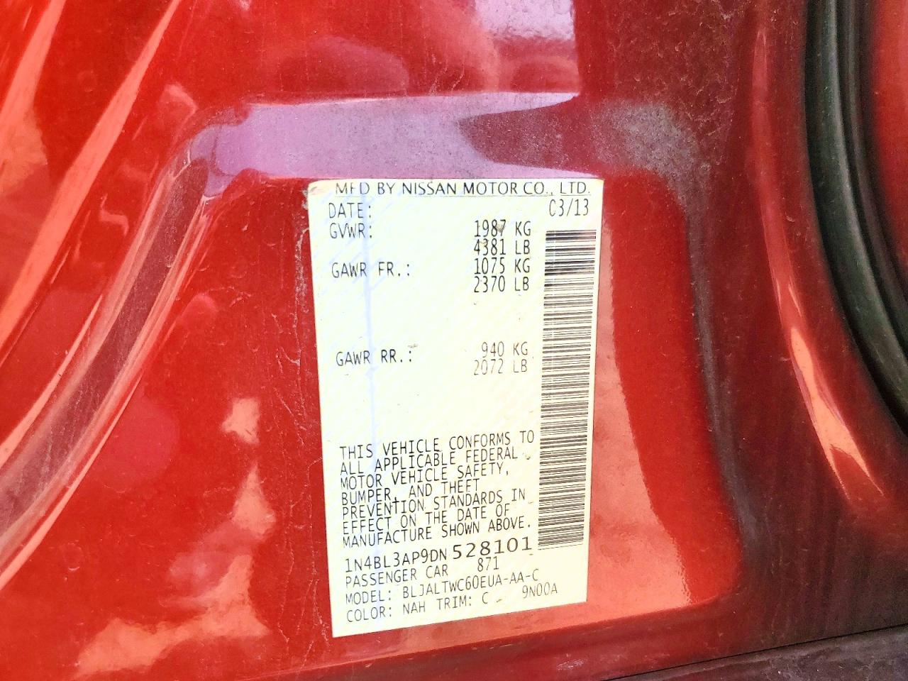 2013 NISSAN ALTIMA 3.5 S photo 25