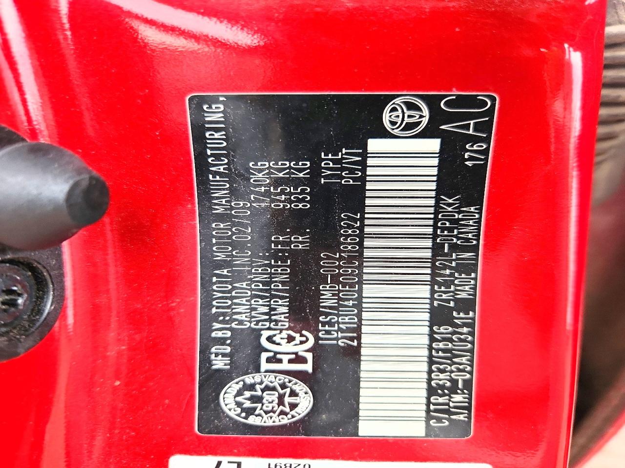 2009 TOYOTA COROLLA BASE photo 23