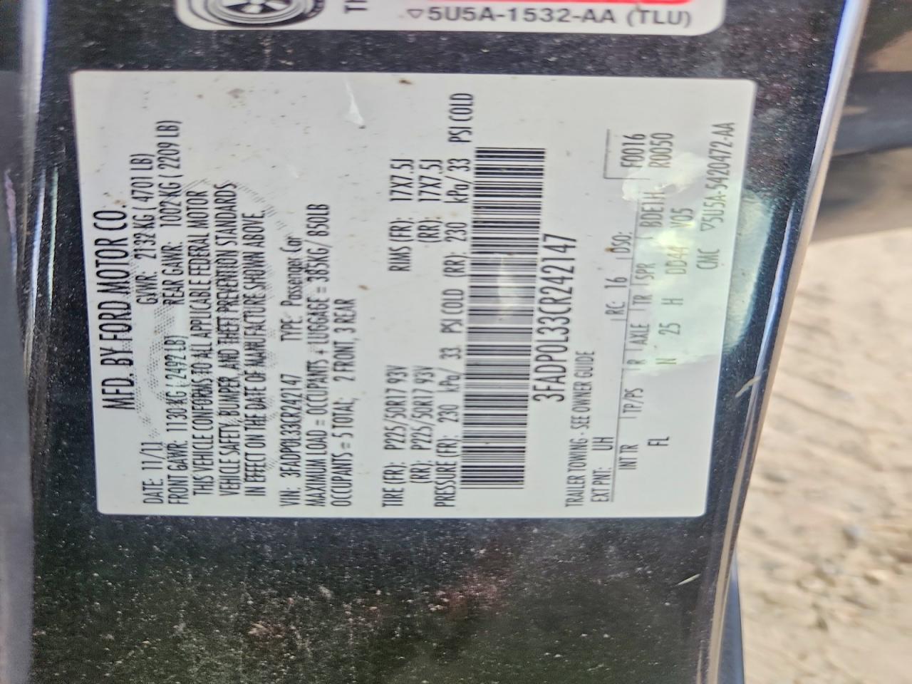 2012 FORD FUSION HYBRID photo 23
