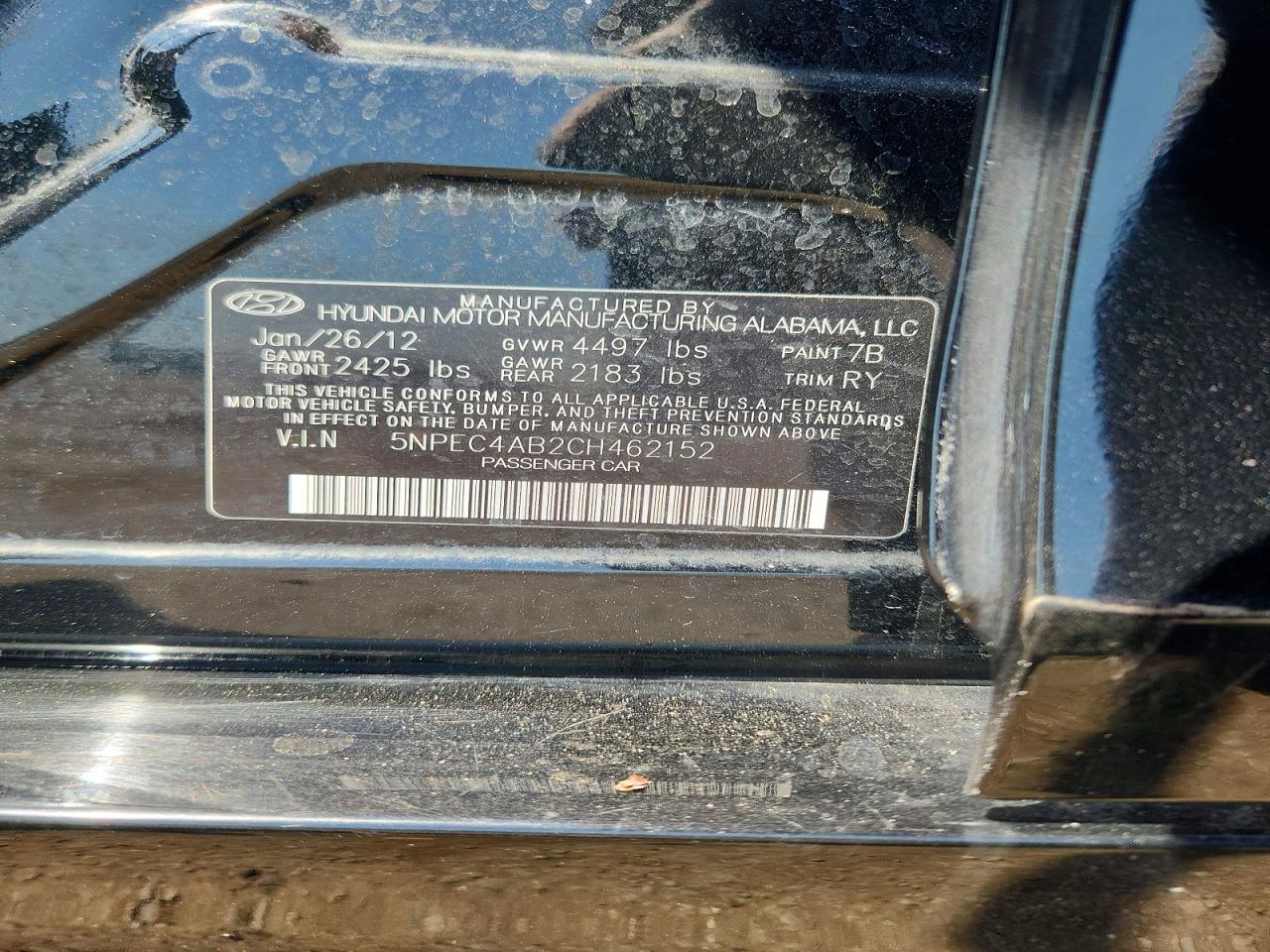 2012 HYUNDAI SONATA SE 2.0T photo 12