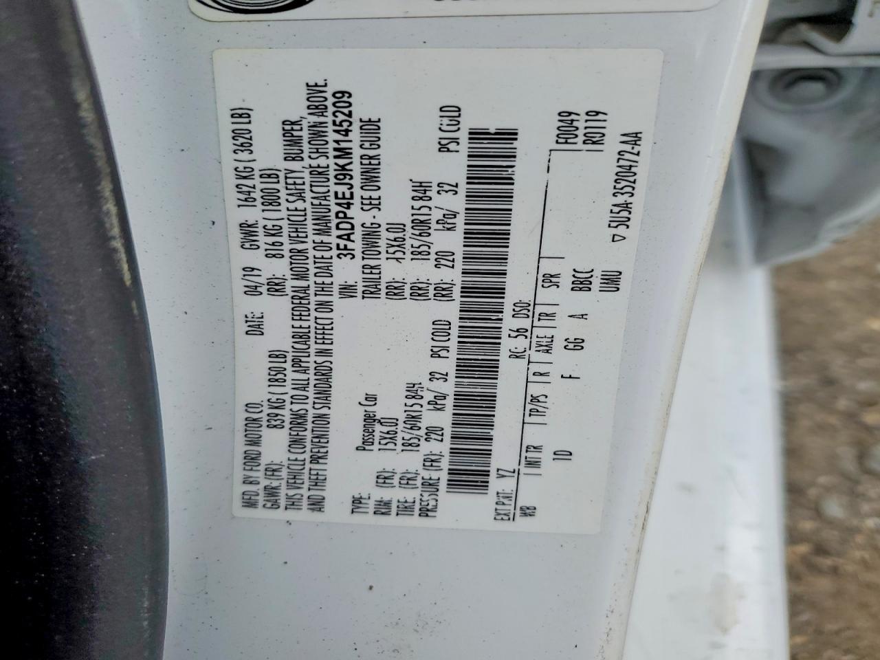2019 FORD FIESTA SE photo 12