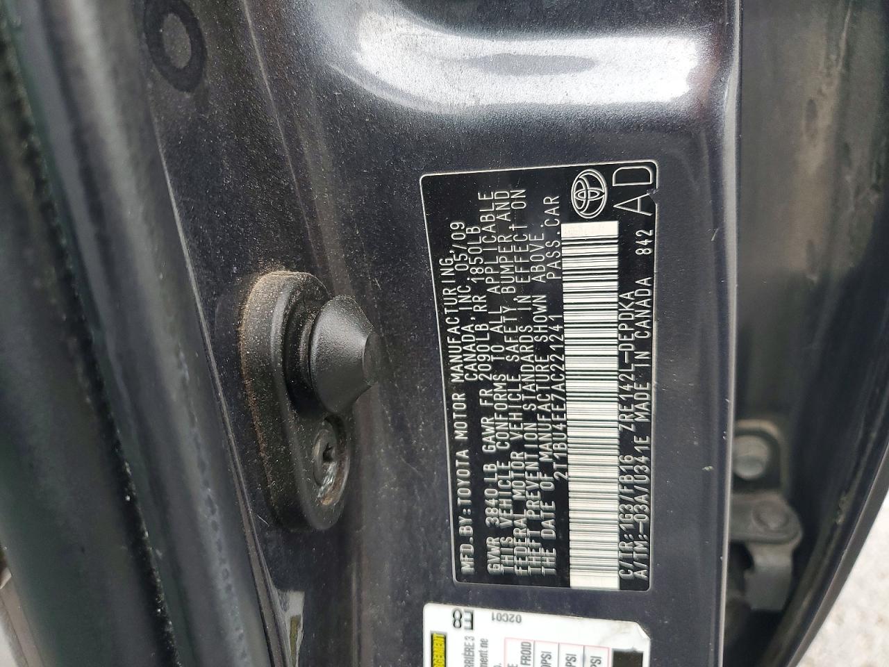 2010 TOYOTA COROLLA BASE photo 34