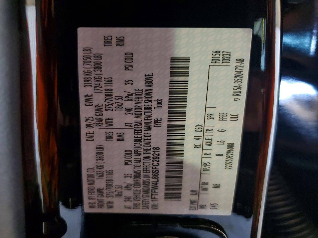 2025 FORD F150 TREMOR photo 23