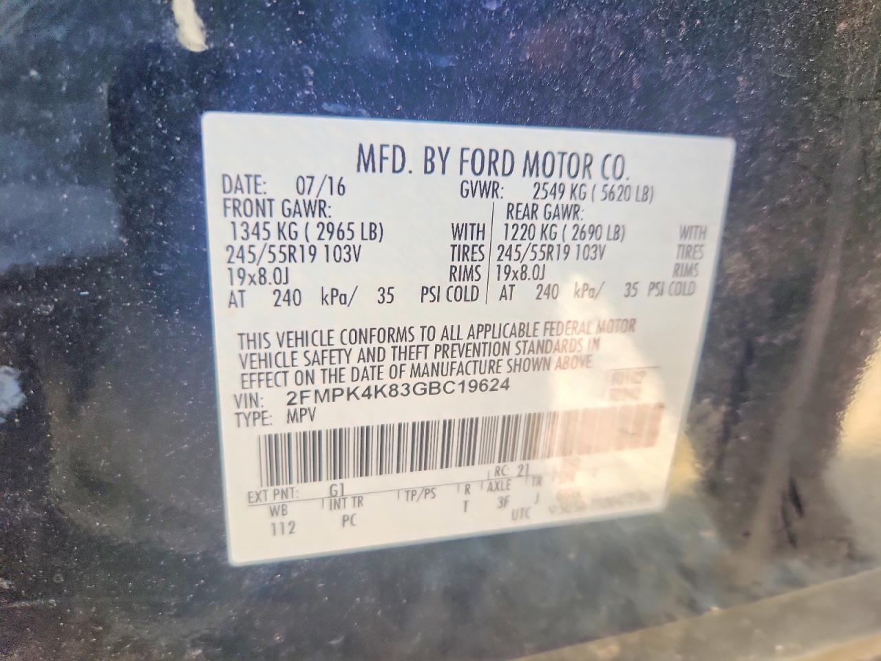 2016 FORD EDGE TITANIUM photo 14